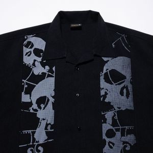 ウェア・シャツ Steady Last Call Bowling Shirt Mens XL VTG Steady Last Call Shirt Mens XL Short Sleeve Black Pinup